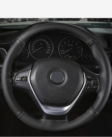 Resim Asegaraj Ds Automobiles Ds3 Uyumlu Dikmeli Direksiyon Kılıfı Noktalı-soft Siyah 