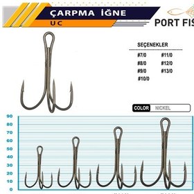 Resim Portfish Üçlü Çarpma Nikel İğne 6-0 