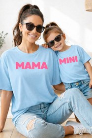 Resim genosha Anne Kız 100% Pamuk T-shirt Mama Mini Mother Daughter TEKLİ FİYAT 