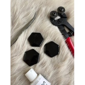 Resim Karsan Mozaik Siyah Altıgen Sanatsal Mozaik 48X48MM (100GR) 
