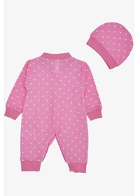 Resim Breeze Kız Bebek Tulum Puantiye Desenli 0-6 Ay, Pembe-pembe Pembe 
