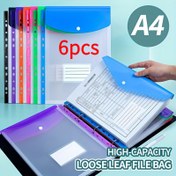 Resim 6 Adet A4 Büyük Kapasiteli Yaprak Stili, Dayanıklı İçerikli PP Malzeme + Genişletme Dügmesini Etkinleştirin+Etik Cebi, Şimdi Okulda Evde Çalışmada ve Seyahatte Saklama işlemlerinizle Müşterilerimizden Tam Puan Aldık 
