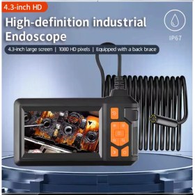 Resim Ekranlı 3 Kameralı 10 mt Hafıza Kart Destekli Sert Kablo Yılan Endoskop Kamera 8 mm 4.3 Inc - Lisinya 