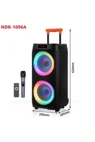 Resim Tastech NDR-1096 BÜYÜK BOY BLUETOOTH HOPARLÖR KABLOSUZ TEKERLEKLİ TAŞINABİLİR KABLOSUZ SPEAKER TOPLANTI ANFİ 