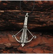 Resim Desenli Yay Ok Erkek Kolye Okçu Takı Aksesuar K24 T5 