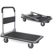 Resim Duffmart PR2330 Pro Katlanır Platform 4 Tekerlekli Paket Taşıma Arabası 300 Kg 