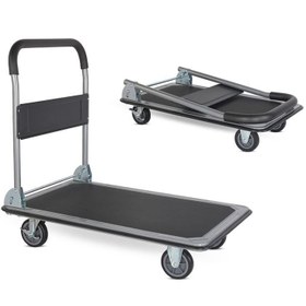 Resim Duffmart PR2330 Pro Katlanır Platform 4 Tekerlekli Paket Taşıma Arabası 300 Kg 