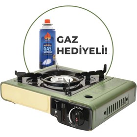 Resim Onetick Fischer Tekli Portatif Çantalı Kamp Ocağı Stop Emniyetli 