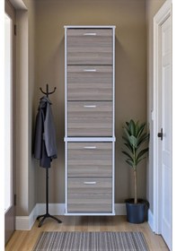 Resim Eliusta Porta 10 Bölmeli Ayakkabılık Cordoba 52 Cm Genişlikte 52x193x26 Cm Duvara Monte Ayakkabılık Cordoba 