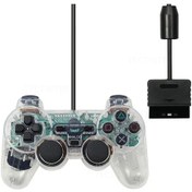Resim Beyaz Kablolu Şok Uzaktan Kumanda Ps2 Kablolu Oyun Controle Joypad Sony Ps2 Kablolu Denetleyici Gamepad Aksesuarları 