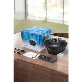 Resim Zero Land Techmrt Projektör Yıldız Gece Lambası Disko Topu Bluetooth Bağlantılı Taşınabilir Şarjlı 