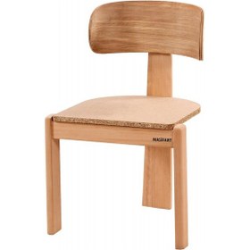 Resim Masifart Albert Piramit Sandalye Cilasız Ham Ham 