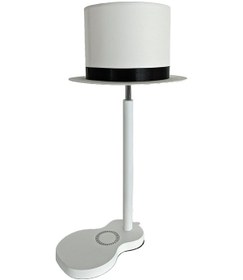 Resim Gitar Tasarım Beyaz Metal Abajur Beyaz 