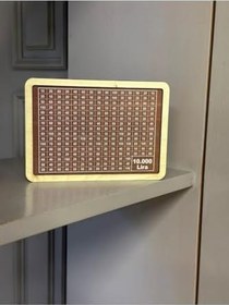 Resim %100 Ahşap Üretim Hedef Kumbara 10 Bin TL Para Biriktiren Ahşap Hedefli Para Biriktirme Kumbarası 