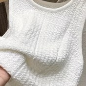 Resim Kadınlar için Hafif Yeşil Buzlu İpek Crop Top - Yuvarlak Yaka Kolsuz Kazak, Yumuşak Doku ile Bahar ve Sonbahar için Mükemmel, Sevimli Kazaklar 