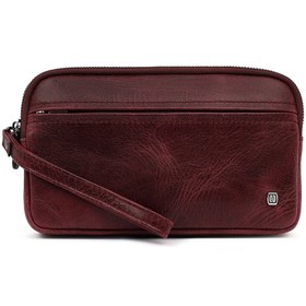 Resim Erkek Bordo Deri Mini El Çantası - Bordo / 00 