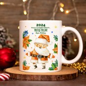Resim Sevimli Noel Baba Tasarımlı Yılbaşı Bardağı 