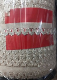 Resim Çamaşır Lastiği Dantelli 1 Cm 75 Metre 1 Top Krem 