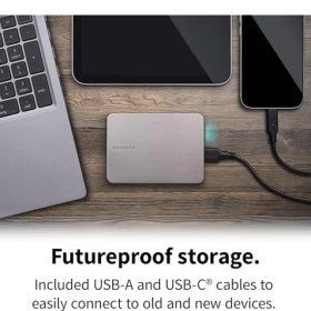 Resim Ecovibe Canvio 2.5" 1tb USB 3.2 Gen-1 + Type-C + Type-A (HDTX210ESCAA) Taşınabilir Harici Sabit Disk 