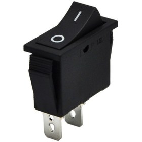 Resim Tekli Dar Işiksiz Anahtar On-Off 2P Siyah 