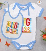 Resim Bk Kids Big Boss Tasarımlı Mavi Bebek Body Zıbın Ve Mama Önlüğü H Çok Renkli 