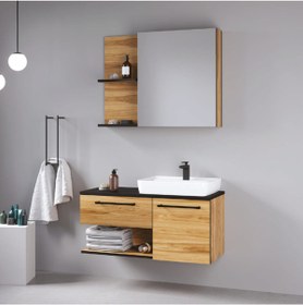 Resim Piramit 90cm Banyo Dolabı Takımı 