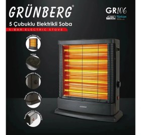 Resim Grünberg 5 Çubuklu Termostatlı Isıtıcı Elektrikli Soba 