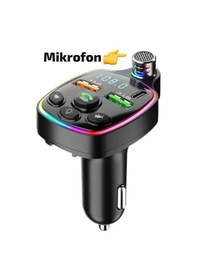 Resim Bluetooth 5.0 Fm Transmitter Çift Usb 3.1a Pd Hızlı Şarj 