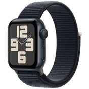 Resim Apple Watch SE GPS 40mm Gece Yarısı Alüminyum Kasa ve Gece Yarısı Spor Loop 