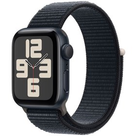 Resim Apple Watch SE GPS 40mm Gece Yarısı Alüminyum Kasa ve Gece Yarısı Spor Loop 