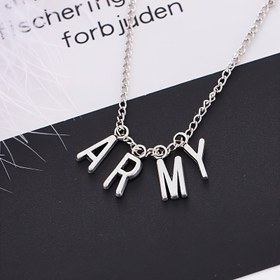 Resim 1 adet Moda Çok Fonksiyonlu İngilizce Harf ARMY Kolye Kolye Erkek Aksesuarı 
