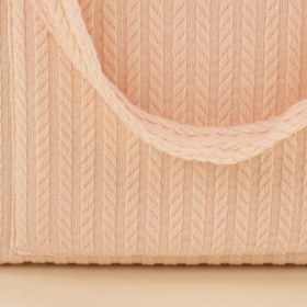 Resim Bebek Bakım Çantası - Somon Örgü - Krem Muslin 