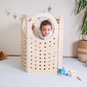 Resim Montessori Peg Board Aktivite Oyuncak 