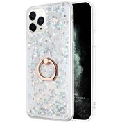 Resim Apple Iphone 11 Pro Kılıf Glitter Liquid Holder Gümüş Microsonic