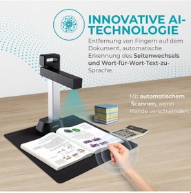 Resim Irıscan Desk Kitap Tarayıcı, Ocr Belge Tarayıcı 8mp - 12mp Ekstrapolasyonlu Görselleştirici -v6: Pdf Düzenleyici, Taşınabilir Tarayıcı, Aı Düzleştirilmiş Otomatik Tarama Parmak Gizleme, A4 Tarayıcı Winmac 