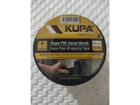Resim Kupa Pvc Kanal Bandı Su Sızdırmaz Neme Pasa Aşıma Çürümeye Dayanıklı 48 mm x 20 Yds Siyah 