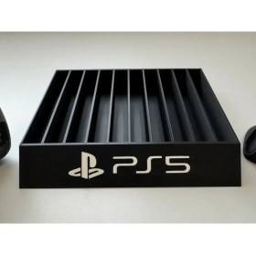 Resim Playstation Ps5 Oyun CD Düzenleme Rafı Siyah 
