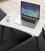 Resim interGO Renkli Laptop Sehpası Katlanabilir Yatak Koltuk Üstü Kahvaltı Sehpası LAPTOP1 Beyaz 