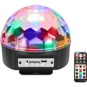 Resim LED Magic Cristal Sihirli Küre Bluetooth'lu Kumandalı USB Girişli Parti ve Disko Topu 