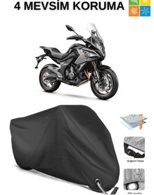 Resim AutoEN CFMOTO 700MT DAYANIKLI KİLİT UYUMLU SU GEÇİRMEZ MOTOSİKLET BRANDASI-SİYAH 
