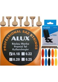 Resim Alux 0.18 Pramid Kısa Sap Bağlama Teli 5'Li Set 