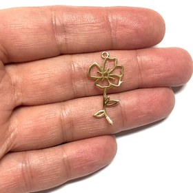 Resim Altın Kaplama Burç Çiçeği - Ağustos - Haşhaş 