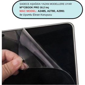 Resim McStorey Laptop Macbook Pro Ekran Koruyucu 16.2 inç M1-M3 A2485 A2780 A2991 ile Uyumlu Anti Scratch 