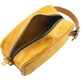 Resim Twingold İsme Özel Dopp Kit Kişisel Bakım Ve Seyahat Çantası - %100 Rainbow Deri - Ac14004 - Hardal Sarısı Hardal 