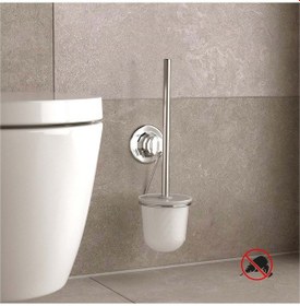 Resim Teknotel Vakumlu Paslanmaz Tuvalet Fırçası Krom Dm095 