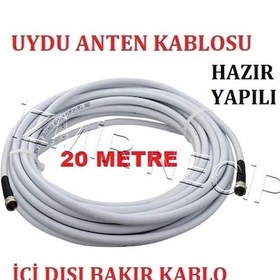 Resim Çanak Anten Uydu Cihazı Arası Kablo 20 Metre 4K Full Hd 3D Yayın 
