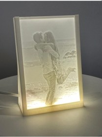 Resim Kişiye Özel Fotoğraf Baskılı Gece Lambası Beyaz 