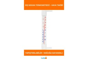 Resim Letsii Yapıştırılabilir Dış Mekan Termometresi 50°c ile 50°c Hassas Ölçüm 