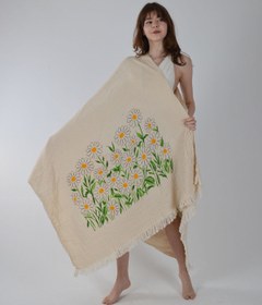 Resim Papatya Desenli Müslin Peştemal 