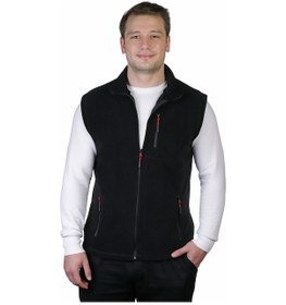 Resim Genius Store Genıus Store Erkek Polar Spor Yelek Renkli Tam Femuarlı 3 Cepli Siyah 